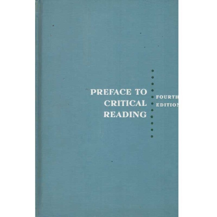 Richard D. Altick - Preface to critical reading - 136390