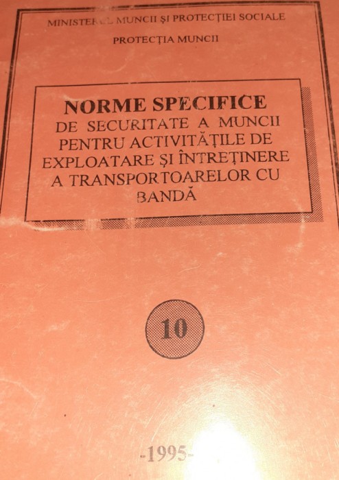 NORME SPECIFICICE DE SECURITATE A MUNCII PENTRU ACTIVITATILE DE EXPLOATARE SI INTRETINERE..