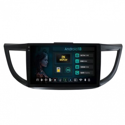 Navigatie 2K Honda CRV (2011-2016) 8GB RAM Android 13 Octacore Slot Sim 4G DSP GPS Wi-FI Carplay Android Auto USB Bluetooth Waze Touchscreen 9.5 Inch foto