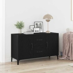 Bufet cu sertar Negru 100 x 36 x 60 cm Lemn compozit