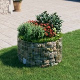 VidaXL St&acirc;lp de gabion, &Oslash;100x50 cm, oțel galvanizat, circular