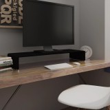 Comodă TV/Suport monitor sticlă, 90 x 30 x 13 cm, negru, vidaXL