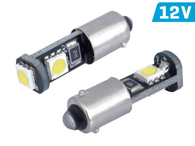 Bec Vision H6w Bax9s 12v 3x 5050 Smd Led, Canbus, Alb, 2 Buc 58317 foto