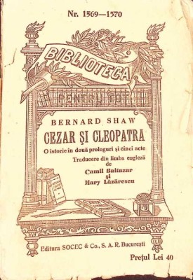 CEZAR SI CLEOPATRA-BERNARD SHAW-262520 foto