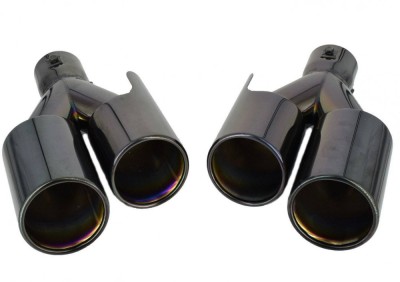Set ornamente Negre tobe evacuare dubla M-look Negre BMW M3 M4 M5 M6 foto