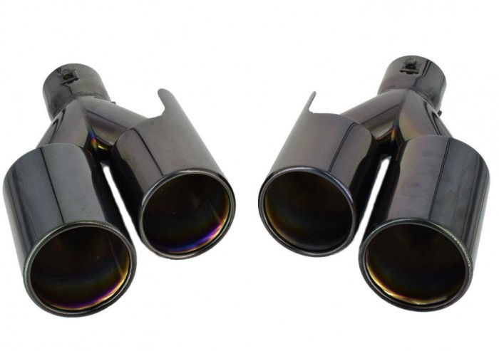 Set ornamente Negre tobe evacuare dubla M-look Negre BMW M3 M4 M5 M6