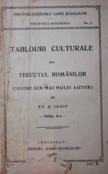 TABLOURI CULTURALE DIN TRECUTUL ROMANILOR CULESE DIN MAI MULTI AUTORI