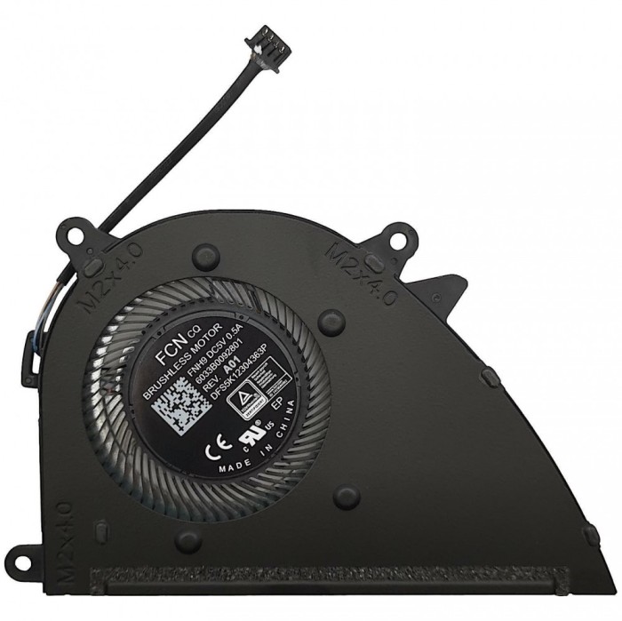 Cooler procesor Laptop, HP, 17S-CU, M53032-001, M50402-001, DFS5K12304363P, 6033B0092801, CPU, 5V, 0.5A
