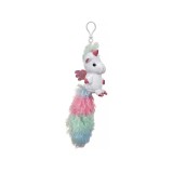Breloc Unicorn de Plus si coada lunga, Curcubeu, 34 cm, ATU-088987, Oem