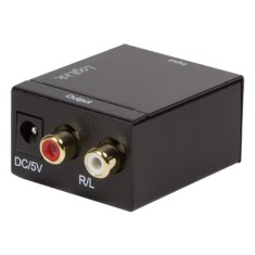 CONVERTOR audio LOGILINK intrare: 1 x Toslink 1 x Coaxial iesire: 2 x RCA 24-bit 96KHz alimentator extern 5V / 1A black &amp;amp;quot;CA0100&amp;amp;quot; foto