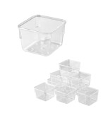 Set 25 organizatoare din acrilic transparent pentru birou si baie
