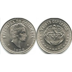 Columbia 1964 - 20 cents, circulata