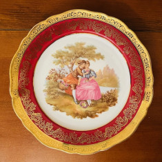 FARFURIE DECORATIVA DIN PORTELAN-MARCAJ VERITABLE PORCELAINE D'ART LIMOGES D25cm