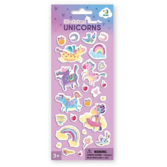 Set abtibilduri 3D - Unicorni