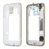 Carcasa Mijloc Samsung Galaxy S5 G900 Auriu Gold Originala