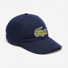 Lacoste șapcă de baseball din bumbac culoarea bleumarin, cu imprimeu