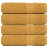 VidaXL Prosoape de duș 4 buc Aur 70x140 cm 360 g/m&sup2; 100% bumbac
