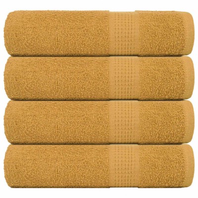 vidaXL Prosoape de duș 4 buc Aur 70x140 cm 360 g/m&amp;sup2; 100% bumbac 136810 foto