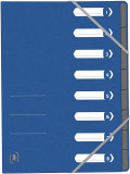 Mapa Carton Pentru Sortare Cu 8 Separatoare Si Index, Elastic Pe Colturi, Oxford Top File - Albastr