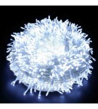 Instalatie LED 15m 200 MicroLED-uri Fir Transparent Lumina Alb Rece