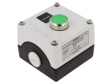 Casetă de comandă cu 1 buton plat IP67 metal NO