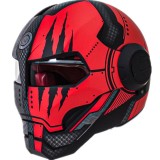 Casca Moto Full-Face/Integrala Personalizată Iron Man Rosu/Negru Mat, Marimi: