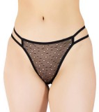 Cumpara ieftin Chilot tanga Luan C1451, tull fin elastic, negru, marimea L. Sexy, confortabil, protectie bumbac. Lenjerie dama