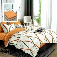 LENJERIE FINET 6 PIESE CU HUSĂ &ndash; 160&times;200 ȘI 180&times;200 (HF6P312)