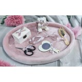 Tavita Mot/Turta, Ovala din Catifea cu 7 Piese - Roz/Nude - TPT531