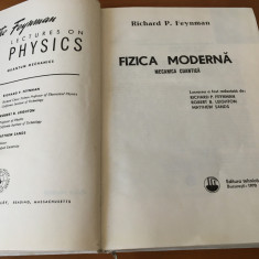 RICHARD FEYNMAN, FIZICA MODERNA VOL.3-MECANICA CUANTICA. EDITURA TEHNICA 1970