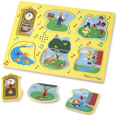 Puzzle de lemn cu sunete Cantecele copilariei Melissa &amp;amp; Doug foto