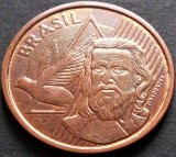Moneda 5 CENTAVOS - BRAZILIA, anul 2013 *cod 3082 = Joaqu&iacute;m Jos&eacute; da Silva Xavier, America Centrala si de Sud