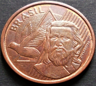 Moneda 5 CENTAVOS - BRAZILIA, anul 2013 *cod 3082 = Joaqu&amp;iacute;m Jos&amp;eacute; da Silva Xavier foto