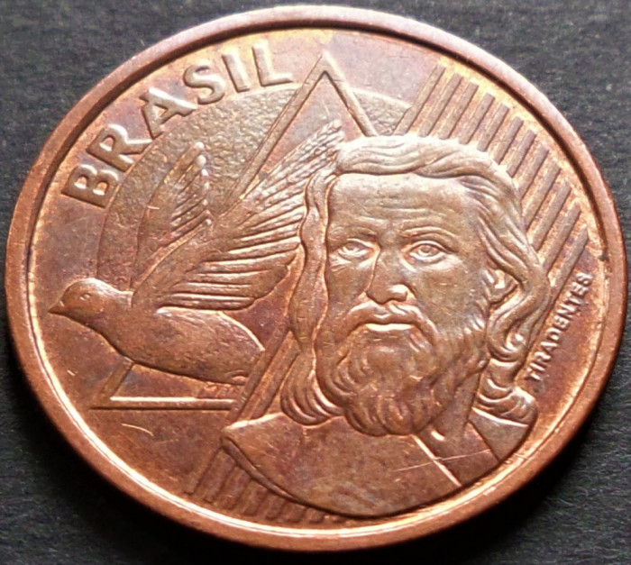 Moneda 5 CENTAVOS - BRAZILIA, anul 2013 *cod 3082 = Joaqu&iacute;m Jos&eacute; da Silva Xavier