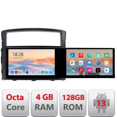 Navigatie Mitsubishi Pajero Kit-452 Edotec 2 ecrane 8 core 4+128 21.6 inch Incell android Wifi 5Ghz gps internet CarStore Technology foto