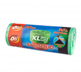 Saci SOLID, 35L XL, verde, 30 buc./rola