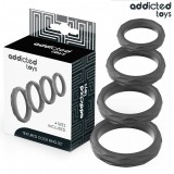 Addicted Toys-Set Inele Peniene Texturate 4 Mărimi-Silicon