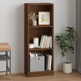 vidaXL Bibliotecă cu 3 niveluri stejar maro 40x24x109 cm lemn compozit