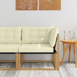 vidaXL Sofa Colțar pentru Exterior Lemn solid de Acacia și Textilene 901641