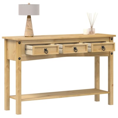 vidaXL Măsuță consolă Corona, 114x34,5x73 cm, lemn masiv de pin foto