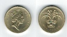 Marea Britanie 1985 - 1 pound aUNC foto