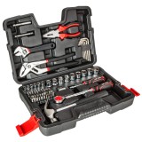 Trusa de scule TOP TOOLS, 81 piese, 1/4 si 1/2, in cutie compacta