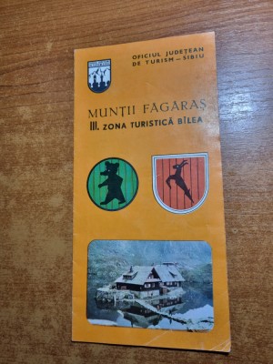 pliant turistic - muntii fagaras - zona turistica balea - din anii &amp;#039;80 foto