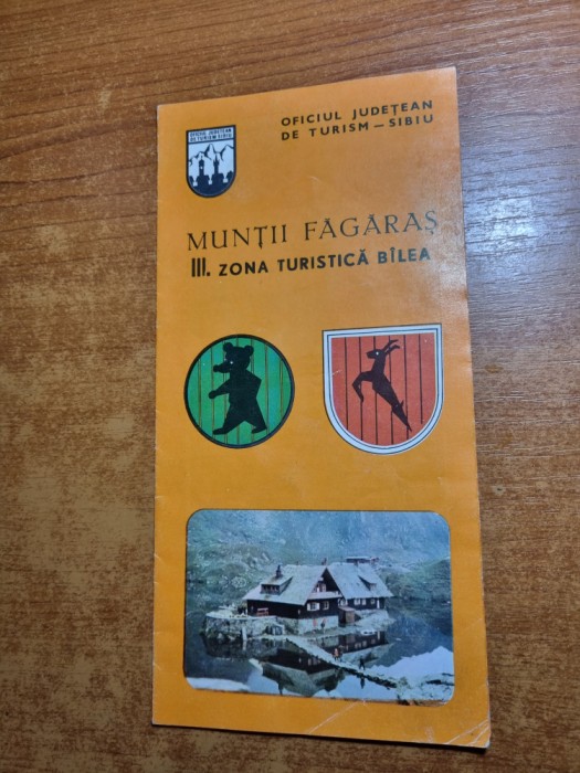 pliant turistic - muntii fagaras - zona turistica balea - din anii &#039;80