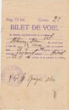 Bilet de voie emis de Regimentul 93 Infanterie, Compania 2, pentru soldatul S I &icirc;n anul 1932