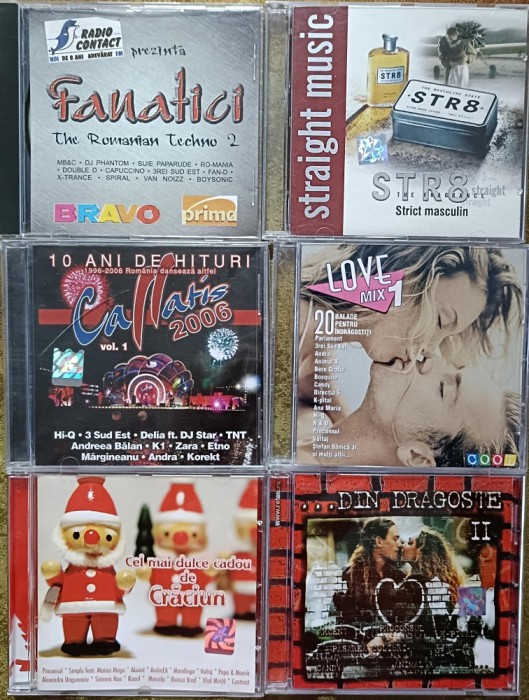 CD -uri cu muzică Rom&acirc;nească, compilații Pop ,Rock , prețul este pentru un Cd