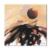 Tablou abstract pictat manual, Univers, 60x60cm pictura ulei pe panza, Geo Ungureanu