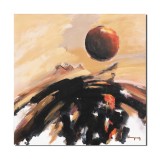 Cumpara ieftin Tablou abstract pictat manual, Univers, 60x60cm pictura ulei pe panza, Geo Ungureanu