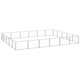 VidaXL Padoc pentru c&acirc;ini, argintiu, 30 m&sup2;, oțel
