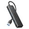 HUB extern Ugreen, &quot;CM219&quot; porturi USB: USB 3.0 x 4, conectare prin USB 3.0, aluminiu, lungime 15 cm, gri, &quot;25851&quot; (timbru verde 0.8 lei) -